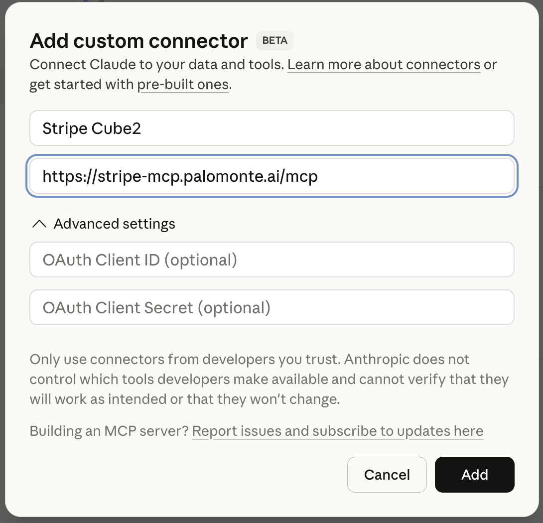 Add custom connector